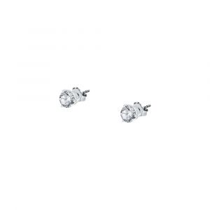 Cleor Boucles D'oreilles En Argent 925/1000 Et Zircon