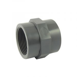 Ezfitt Manchon femelle / femelle à visser en PVC - Ø 1 pouce 1/2