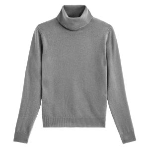 Benetton Pull col roul&eacute; pure laine vierge Gris Fonc&eacute; Chin&eacute; - Taille L;M;XL;XS