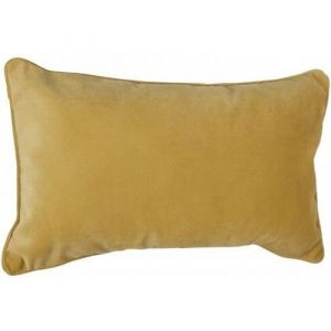 Atmosphera Coussin -Lilou- Effet velours 30 x 50 cm - Couleur: Coussin -Lilou- 30 x 50 cm Ocre-Ocre$Jaune