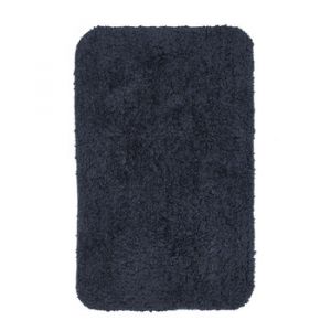 Today Tapis de bain tufté uni en Polyester Bleu marine 50x80 cm