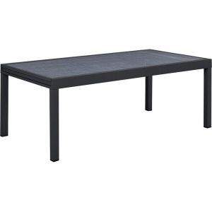 Habitat et Jardin Table jardin en aluminium extensible "Lagos" - 200/320 x 105 x 76 cm - Noir