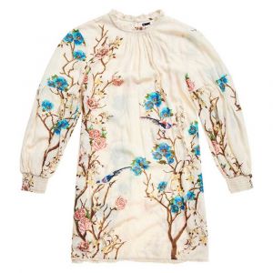 Image de Superdry Robe Courte à Col Montant Embroidered XS Cream Floral