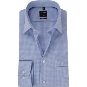 Olymp Chemise Luxor Coupe Moderne Carreaux Bleu taille 37