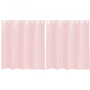 VidaXL Rideaux en voile avec œillets 2 pcs rose clair 140x140 cm