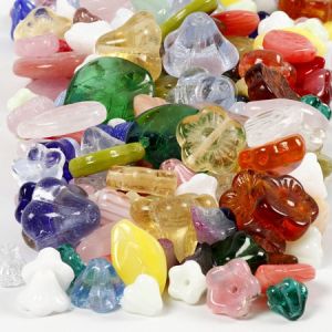 Ortiments de perles en verres Fleurs et Feuilles 350 g