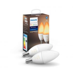 Philips Hue White Ambiance flamme 6W E14 x2 - Bluetooth