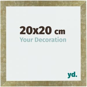 Your Decoration - 20x20 cm - Cadres Photo en MDF Avec Verre acrylique - Anti-Reflet - Excellente Qualité - Or Antique - Cadre Decoration Murale