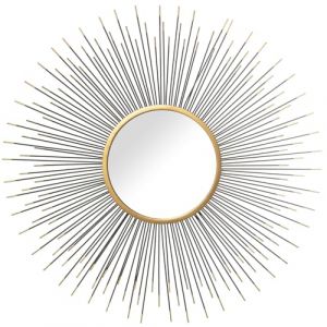Alexandra House Living Miroir Mural Rond en métal 9 x 77 x 78 cm