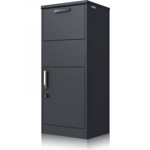 Zelsius - Boîte à lettres pour colis Jupiter acier revêtu par poudre RAL7016 anthracite avec antivol