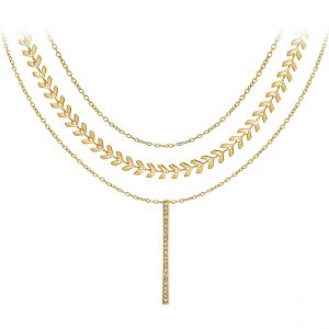 Collier par So Charm orn&eacute;e de cristaux Swarovski BS3141-DORE+B2881-DORE+B2382-DORE