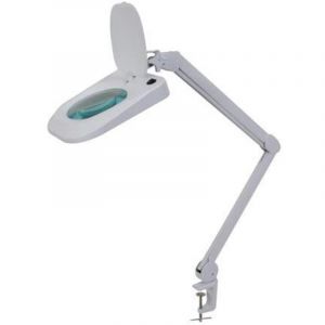 Velleman Lampe de travail de bureau &agrave; led avec loupe - 5 dioptries - 10 w - 60 led - blanc