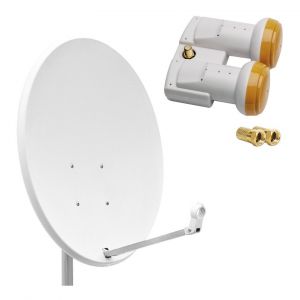 Golden media Kit parabole 80 cm + LNB Monobloc Single 0,1dB Golden Media 0,1dB + 2F