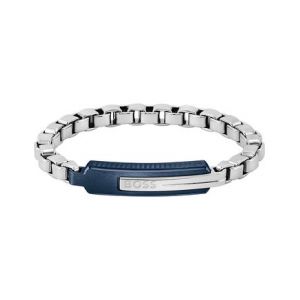 Boss Effect Bracelet Homme Orlado Argenté, Bleu 1580359-PAR Gris - Couleur Gris - Taille S