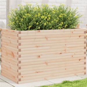 VidaXL Jardini&egrave;re 110x60x68,5 cm bois de pin massif, jardini&egrave;re d'ext&eacute;rieur, bac &agrave; fleurs, bac &agrave; tomates, jardini&egrave;re de terrasse