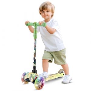 Hurtle Trottinette Enfant et Tout-Petit &ndash; Trottinette Tricycle de Qualit&eacute; avec Plateau Stable et Roues &agrave; LED Lumineuses