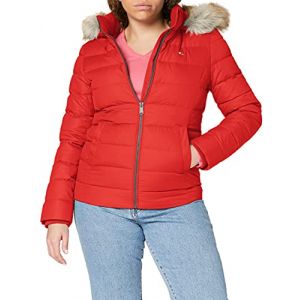 Tommy Jeans TJW Basic Hooded Down Jacket, Pourpre Profond, S Femme