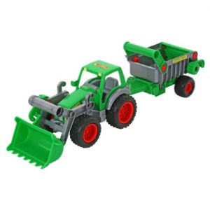 Wader Tracteur avec chargeur frontal et remorque