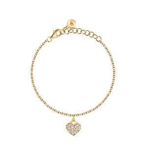 Morellato Bracelet pour femme en Acier serti de cristal en forme de c&oelig;ur - 0.003 g - taille : 163CM - SAVZ19