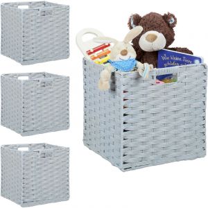 Relaxdays 4x corbeilles de rangement plastique - 10040014-0