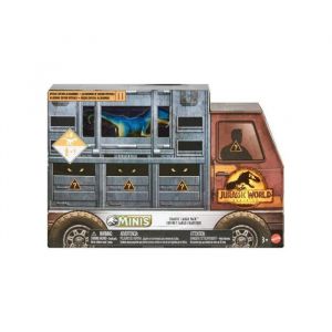 Coffret cargaison dangereuse : 4 dinosaures + 1 figure - pour jurassic world - set animaux préhistorique et 1 carte offerte