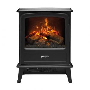 Dimplex Evandale Black - Cheminée électrique avec chauffage sur pied Optimyst 1000-2000W télécommande