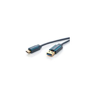 Clicktronic Câble USB-C To USB-A 3.0 (Mâle/Mâle) - 2 m