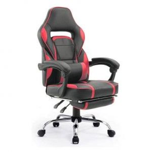 Image de Beneffito - ghost - Fauteuil de bureau gamer inclinable avec repose-pieds - Réglable en Hauteur - Ergonomique, moderne et confortable - Coussin