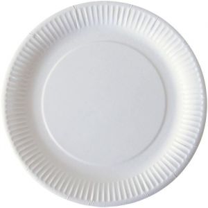 Image de Assiette Jetable Carton Blanc 23cm X50