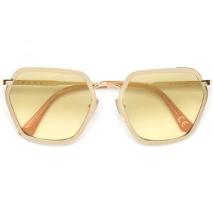 MARNI Unisex Great Nollgwa Mine Oro 8HI Lunettes de soleil Métal Or Jaune Géométrique Normale