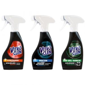 Vitroclen Kit 3 pistolets 250ml: Vitroc&eacute;ramique, Induction et Four &iquest; Grill &iquest; Barbecue