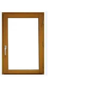 Fenêtre 1 vantail tirant droit H 75 x L 80 cm Bois exotique