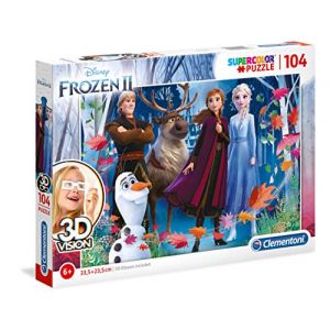 Clementoni Puzzle Effet 3D - La Reine des Neiges 2