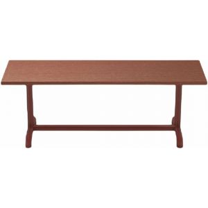 Image de Petite friture Banc Unify / L 125 cm - Chêne rouge en bois