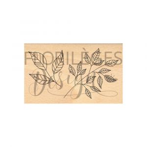 Florilèges Design Tampon bois Feuillages assortis