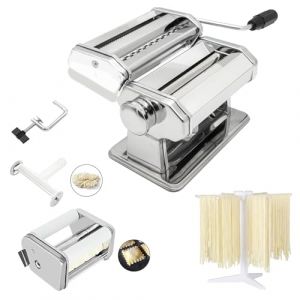 MZTOGR Machine à pâtes et raviolis en acier de 150 mm avec 9 réglages dépaisseur réglables
