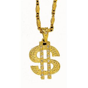 Ruedelafete Collier Dollar $ doré