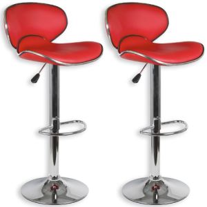 Image de Carat Lounge - 2 tabourets de bar en simili cuir