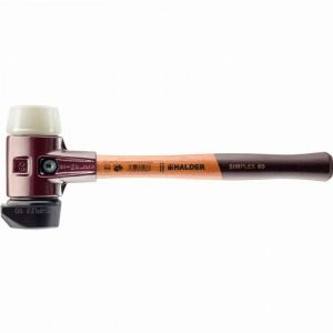 Maillet HALDER SIMPLEX Caoutchouc charg&eacute;, avec pied int&eacute;gr&eacute; / nylon, avec bo&icirc;tier en fonte mall&eacute;able et manche en bois de haute qualit&eacute; - D=80 mm - 3028.280