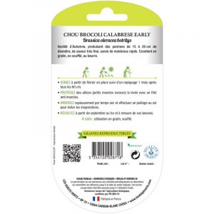 Les doigts verts Graines chou brocoli Calabrese early bio