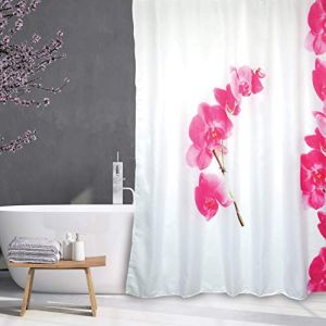 MSV Rideau de douche Polyester 180x200cm Lanyu - Lanyu