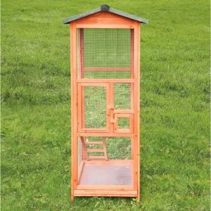 Image de Cage à oiseau x TITI - 65 x 65 x 165 cm - Bois