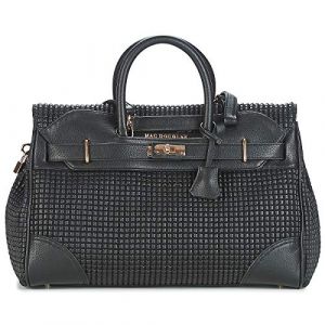 Mac Douglas Grand Sac à Main Noir - Le PYLA de la collection BRYAN - Taille S : 40,5 * 26 * 17,5 cm - 2 compartiments à Soufflet - 3 poches intérieure dont une zippée – Bandoulière ajustable