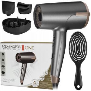 Remington Sèche-Cheveux D6077 + Brosse À Cheveux Black