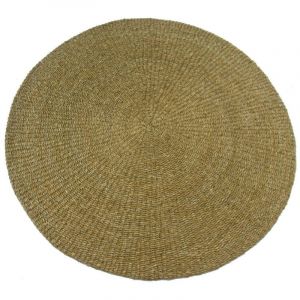 Aubry Gaspard Tapis rond en jonc de mer 180 cm Beige