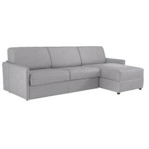 INSIDE Canap&eacute; d'angle SUN convertible syst&egrave;me RAPIDO 120cm, tissu tweed gris silex