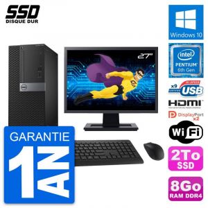 Dell Optiplex 7050 MT 27" Pentium 3.3 GHz - SSD 2 To - 8 Go - Reconditionn&eacute;