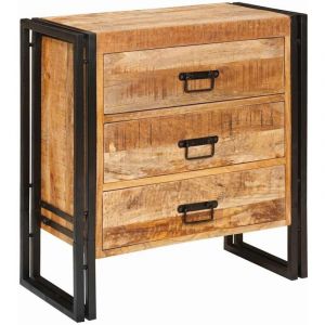 VidaXL Buffet Marron 66 x 33 x 70 cm bois de manguier massif