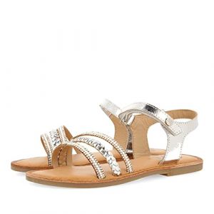 Gioseppo Cady, Sandale Plate, Argent, 32 EU