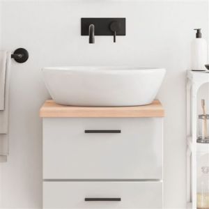 VidaXL Comptoir de salle de bain 40x60x(2-4) cm bois massif non traité